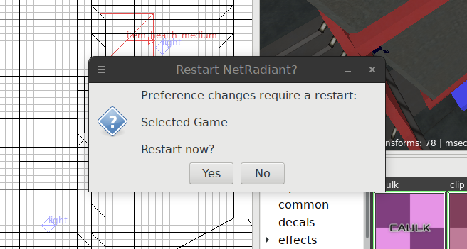 NetRadiant auto restart