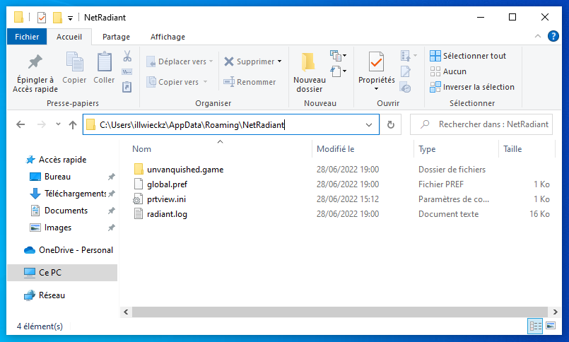 NetRadiant AppData path